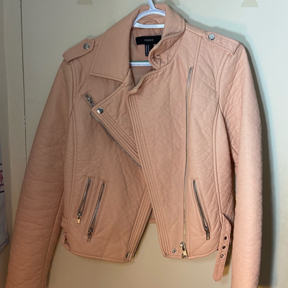 Pink Faux Leather Forever 21 Jacket